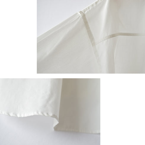 【日本製】シャツ レディース おしゃれ 長袖 スタンドカラー ブラウス 綿100% ブラック(2021-L1-bk)