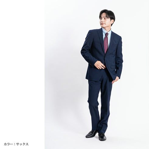 【日本製】 ワイシャツ メンズ ビジネス 長袖 イージーケア ノーアイロン 無地 ボタンダウン 綿100% スーピマコットン サックス(2021-S3-sa)