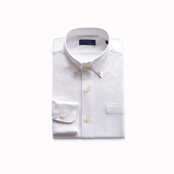 【日本製】 ワイシャツ メンズ ビジネス 長袖 白シャツ イージーケア ノーアイロン 無地 ボタンダウン 綿100% スーピマコットン ホワイト(2021-s3-wh)
