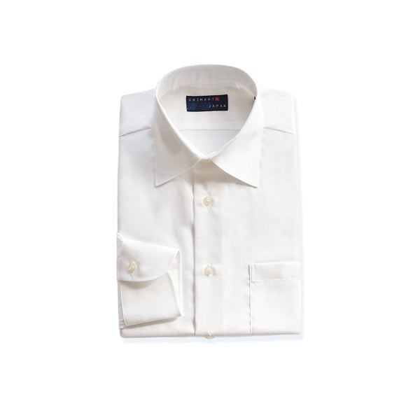 【日本製】ワイシャツ メンズ ビジネス 長袖 ドレスシャツ レギュラーカラー スーピマコットン 綿100% ホワイト(2021-ss10-wh)