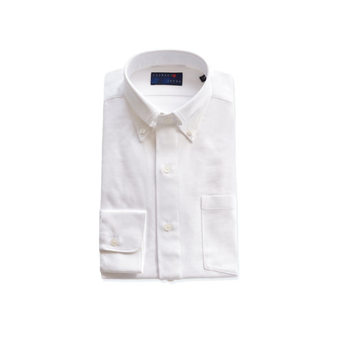 【日本製】 ワイシャツ メンズ ビジネス 長袖 イージーケア ノーアイロン 無地 ボタンダウン イージーフォーマルシャツ ホワイト(2021-SS22-wh)