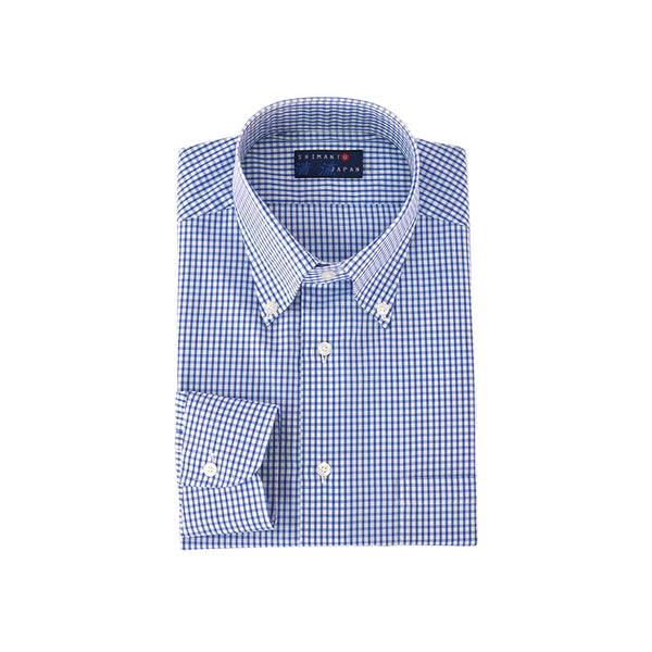 Business shirt, dress shirt, dress shirt, button-down, check shirt, check, men's, long sleeve, wrinkle-resistant, made in Japan, moisture-wicking, quick-drying, 2022-SS29