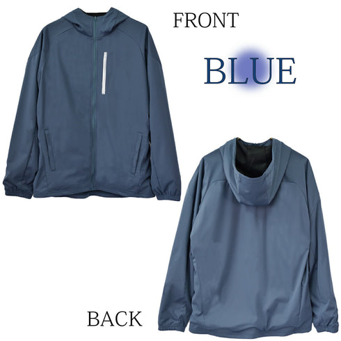 ジャケット メンズ 撥水 防風 軽量 ユニセックス おしゃれ 無地 ブラック(FL22SS-008M-bk)