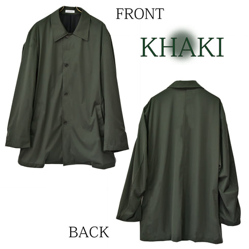 コート メンズ ステンカラー 撥水 防風 軽量 おしゃれ 無地 ブラック(FL22SS-009M-bk)