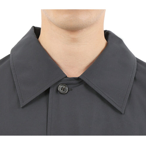 コート メンズ ステンカラー 撥水 防風 軽量 おしゃれ 無地 ブラック(FL22SS-009M-bk)