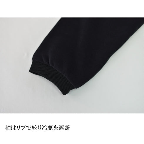 【日本製】ノーカラージャケット メンズ アウター 暖かい 表起毛 ジップ ポケット 無地 グレー(FL22FW-017M-gr)