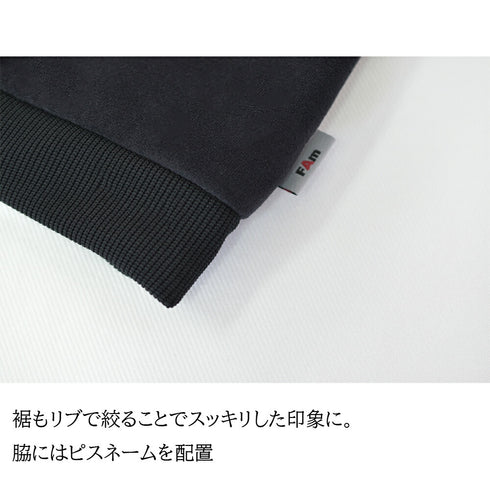 【日本製】ノーカラージャケット メンズ アウター 暖かい 表起毛 ジップ ポケット 無地 グレー(FL22FW-017M-gr)