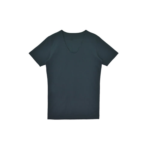 【日本製】 涼しいインナー メンズ 半袖 Vネック 速乾 肌着 無地 アゼック ブラック(22SS0001-bk)