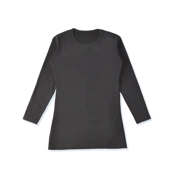 【日本製】 超極暖プレミアム インナー メンズ 長袖 クルーネック 裏起毛 あたたかい 保温 ストレッチ ブラック(WCPM-01-bk)