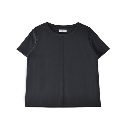 【日本製】 tシャツ 半袖 ユニセックス パフォーマンスtシャツ アドエルム エコ楽 無地 クルーネック 丸首 ベアスムース エコ素材 ブラック(Makuake-W05-3-bk)