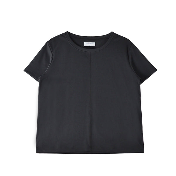 【日本製】 tシャツ 半袖 ユニセックス パフォーマンスtシャツ アドエルム エコ楽 無地 クルーネック 丸首 ベアスムース エコ素材 ブラック(Makuake-W05-3-bk)