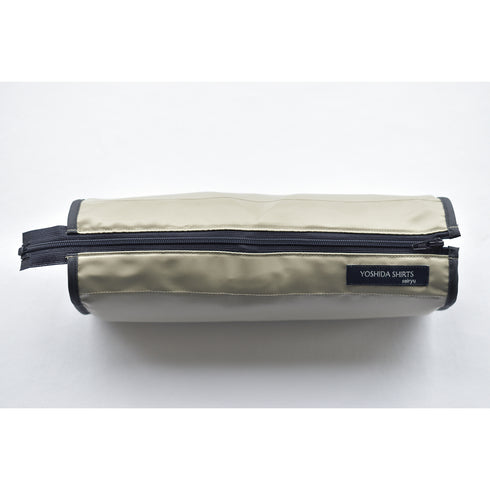 【日本製】 シャツケース 収納 出張 旅行 コンパクト 持ち運びトラベルポーチ イージーフォーマルケース グレー(FKR-01-gr)