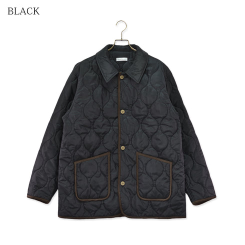 【日本製】 キルティングジャケット メンズ ビジネス カジュアル 軽い 重ね着 無地 中綿 カーキ(FL22FW-003m-kh)