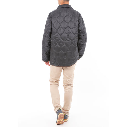 【日本製】 キルティングジャケット メンズ ビジネス カジュアル 軽い 重ね着 無地 中綿 カーキ(FL22FW-003m-kh)