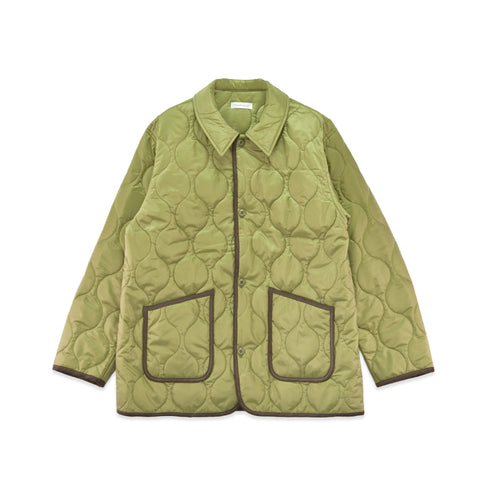 【日本製】 キルティングジャケット メンズ ビジネス カジュアル 軽い 重ね着 無地 中綿 カーキ(FL22FW-003m-kh)