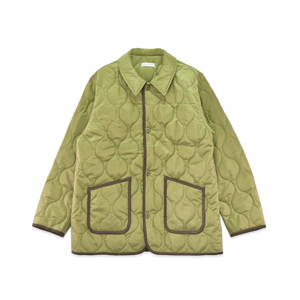 【日本製】 キルティングジャケット メンズ ビジネス カジュアル 軽い 重ね着 無地 中綿 カーキ(FL22FW-003m-kh)