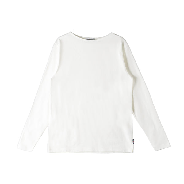 【日本製】 tシャツ 長袖 メンズ ボートネック 綿100% 無地 ハードコットン オフホワイト(FL22FW-004M-owh)