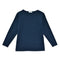 【日本製】 tシャツ レディース 長袖 ボートネック 綿100% ハードコットン 無地 ネイビー(FL22FW-005W-na)