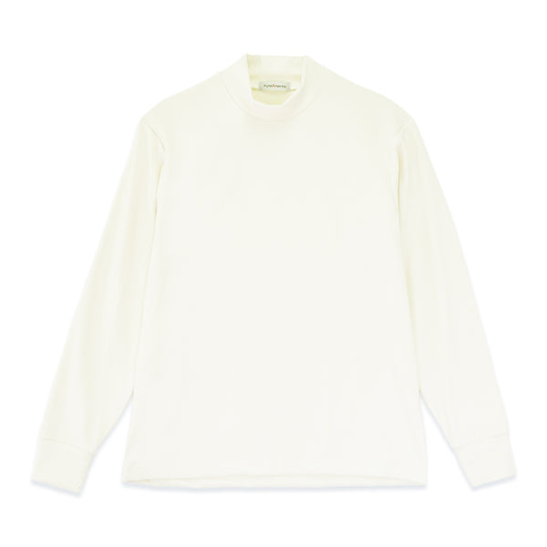 【日本製】 ハイネック インナー メンズ 長袖 暖かい 表起毛 柔らかい 保湿 無地 オフホワイト(FL22FW-010M-owh)