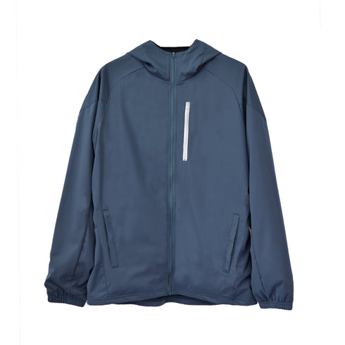 ジャケット メンズ 撥水 防風 軽量 ユニセックス おしゃれ 無地 ブルー(FL22SS-008M-bl)