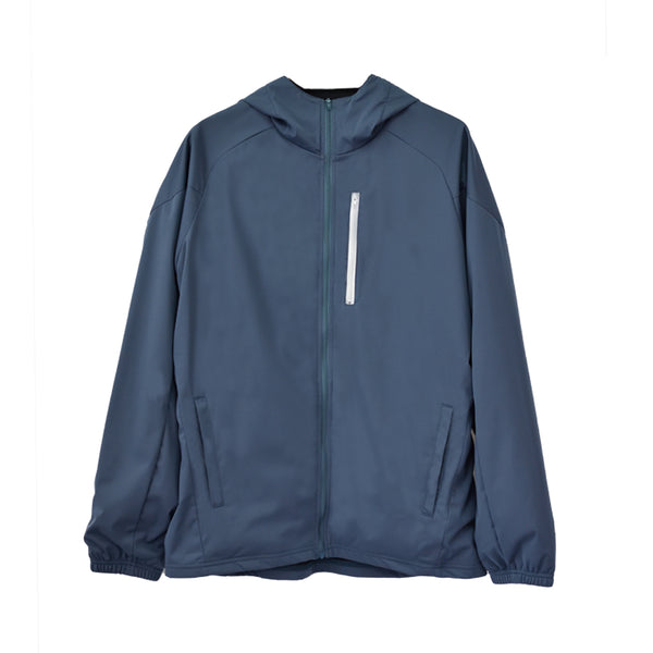ジャケット メンズ 撥水 防風 軽量 ユニセックス おしゃれ 無地 ブルー(FL22SS-008M-bl)