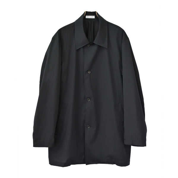 コート メンズ ステンカラー 撥水 防風 軽量 おしゃれ 無地 ブラック(FL22SS-009M-bk)