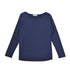【日本製】 tシャツ レディース 長袖 カットソー ボートネック 軽い イージーケア 綿モダール コットン 無地 ネイビー(FL23SS-0012W-na)