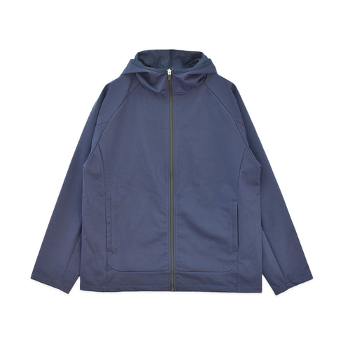 ジャケット メンズ フルジップパーカー 長袖 撥水 防風 UVカット ポケット 無地 ネイビー(FL23SS-007M-na)