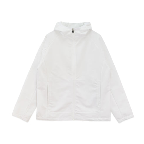 ジャケット メンズ フルジップパーカー 長袖 撥水 防風 UVカット ポケット 無地 ホワイト(FL23SS-007M-wh)