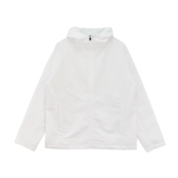 ジャケット メンズ フルジップパーカー 長袖 撥水 防風 UVカット ポケット 無地 ホワイト(FL23SS-007M-wh)