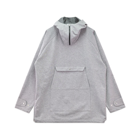 マウンテンパーカー メンズ プルオーバー 長袖 撥水 防風 UVカット ポケット 無地 グレー(FL23SS-008M-gr)