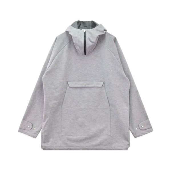 マウンテンパーカー メンズ プルオーバー 長袖 撥水 防風 UVカット ポケット 無地 グレー(FL23SS-008M-gr)