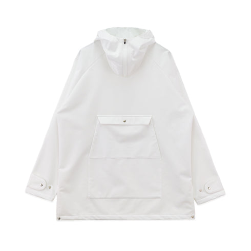 マウンテンパーカー メンズ プルオーバー 長袖 撥水 防風 UVカット ポケット 無地 ホワイト(FL23SS-008M-wh)