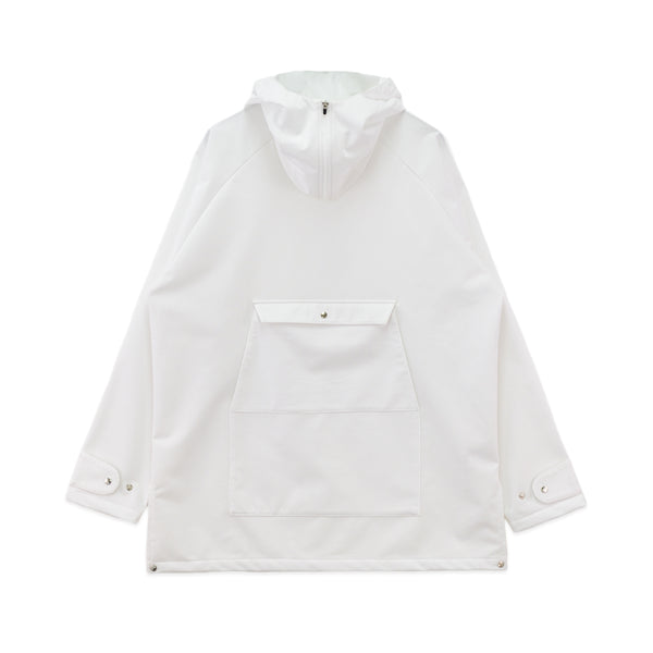 マウンテンパーカー メンズ プルオーバー 長袖 撥水 防風 UVカット ポケット 無地 ホワイト(FL23SS-008M-wh)