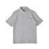 ワッフル ポロシャツ メンズ 半袖 綿100% ストレッチ 無地 セミワイドカラー グレー(FL23SS-009M-gr)