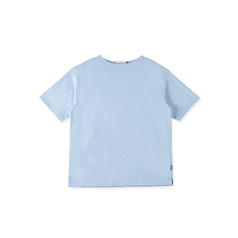 【日本製】 tシャツ メンズ 半袖 厚手 ボートネック 大きいサイズ 綿100% ハードコットン 無地 サックス(FL23SS-015M-sa)