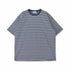 【日本製】 ボーダー tシャツ メンズ 半袖 綿100% 厚手 大きいサイズ クルーネック 丸首 ハードコットン ネイビー(FL23SS-017M-na)
