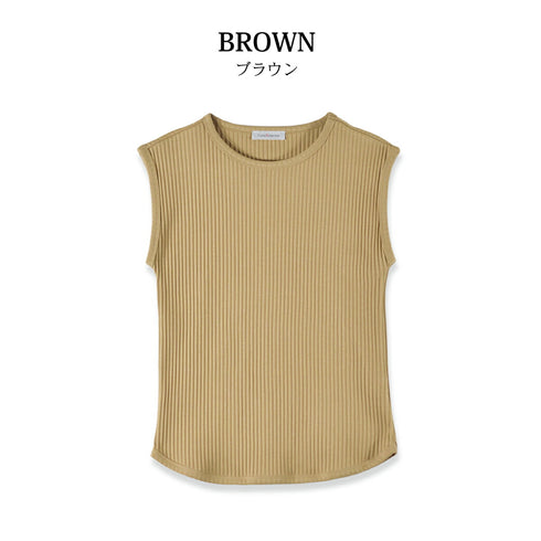 【日本製】 ノースリーブ レディース インナー タンクトップ オーガニックコットン 綿100% 無地 オフホワイト(FL23SS-22W-owh)