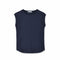 【日本製】 ノースリーブ レディース インナー タンクトップ オーガニックコットン 綿100% 無地 ネイビー(FL23SS-22W-na)