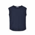 【日本製】 ノースリーブ レディース インナー タンクトップ オーガニックコットン 綿100% 無地 ネイビー(FL23SS-22W-na)