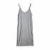 【日本製】 キャミワンピース レディース ロング丈 薄手 柔らかい 肩紐調整 無地 グレー(FL23SS-23W-gr)
