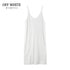 【日本製】 キャミワンピース レディース ロング丈 薄手 柔らかい 肩紐調整 無地 グレー(FL23SS-23W-gr)