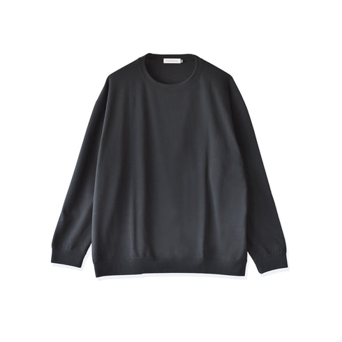 【日本製】 セーター メンズ 軽い 重ね着 クルーネック すごラク 無地 ブラック(FL24FW-001-bk)