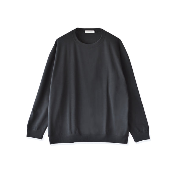 【日本製】 セーター メンズ 軽い 重ね着 クルーネック すごラク 無地 ブラック(FL24FW-001-bk)