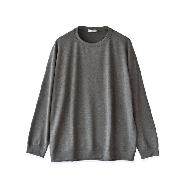 【日本製】 セーター メンズ 軽い 重ね着 クルーネック すごラク 無地 グレー(FL24FW-001-gr)