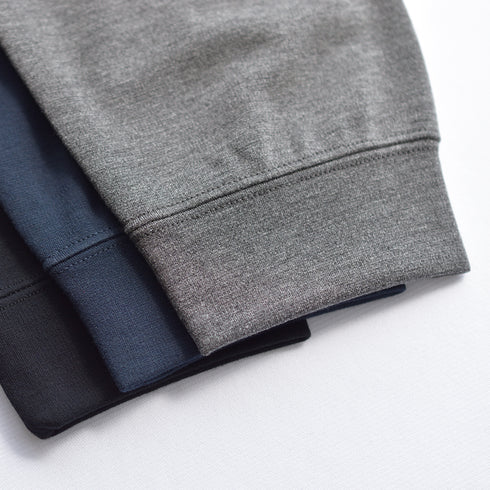 【日本製】 セーター メンズ 軽い 重ね着 モックネック ハイネック すごラク 無地 グレー(FL24FW-002-gr)