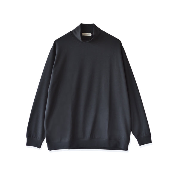 【日本製】 セーター メンズ 軽い 重ね着 モックネック ハイネック すごラク 無地 ブラック(FL24FW-002-bk)