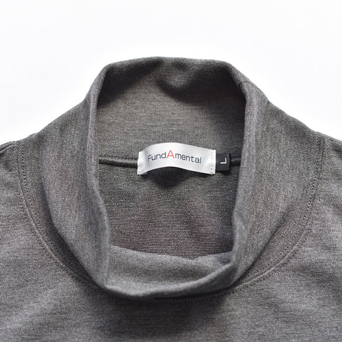 【日本製】 セーター メンズ 軽い 重ね着 モックネック ハイネック すごラク 無地 グレー(FL24FW-002-gr)