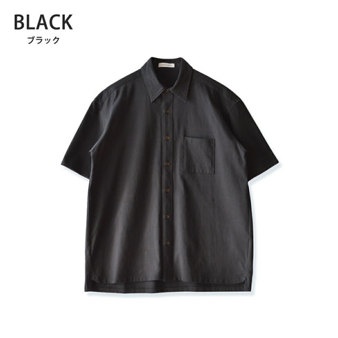 【日本製】 シャツ メンズ 半袖 大きいサイズ ワンポケット 無地 オーガニックコットン 綿100% ボックスシルエット ホワイト(FL24SS-002-wh)