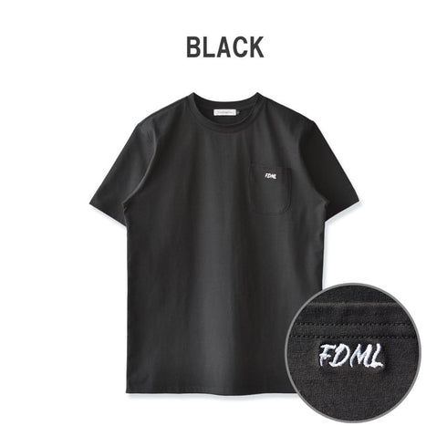 【日本製】 tシャツ メンズ 半袖 オーガニックコットン 綿100% クルーネック ワンポケット 刺繍 無地 ホワイト(FL24SS-004-wh)